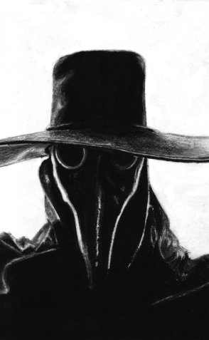 A Plague Doctor of the Scarlet Veil